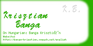 krisztian banga business card